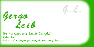 gergo leib business card
